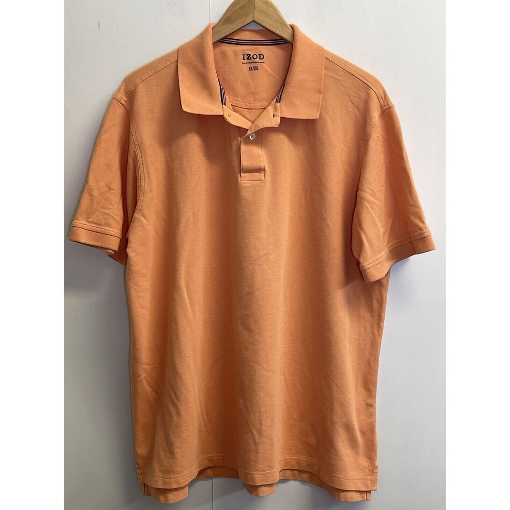 Lot Of‎ 2 IZOD, Daniel Cremieux Polo Shirts Men's XL Light Pink, Orange - Picture 2 of 11